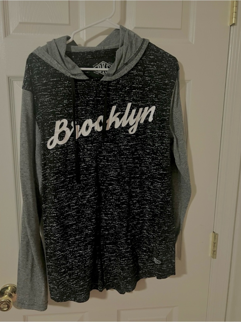 Brooklyn Cloth Black & Gray Hooded Long Sleeve Tee